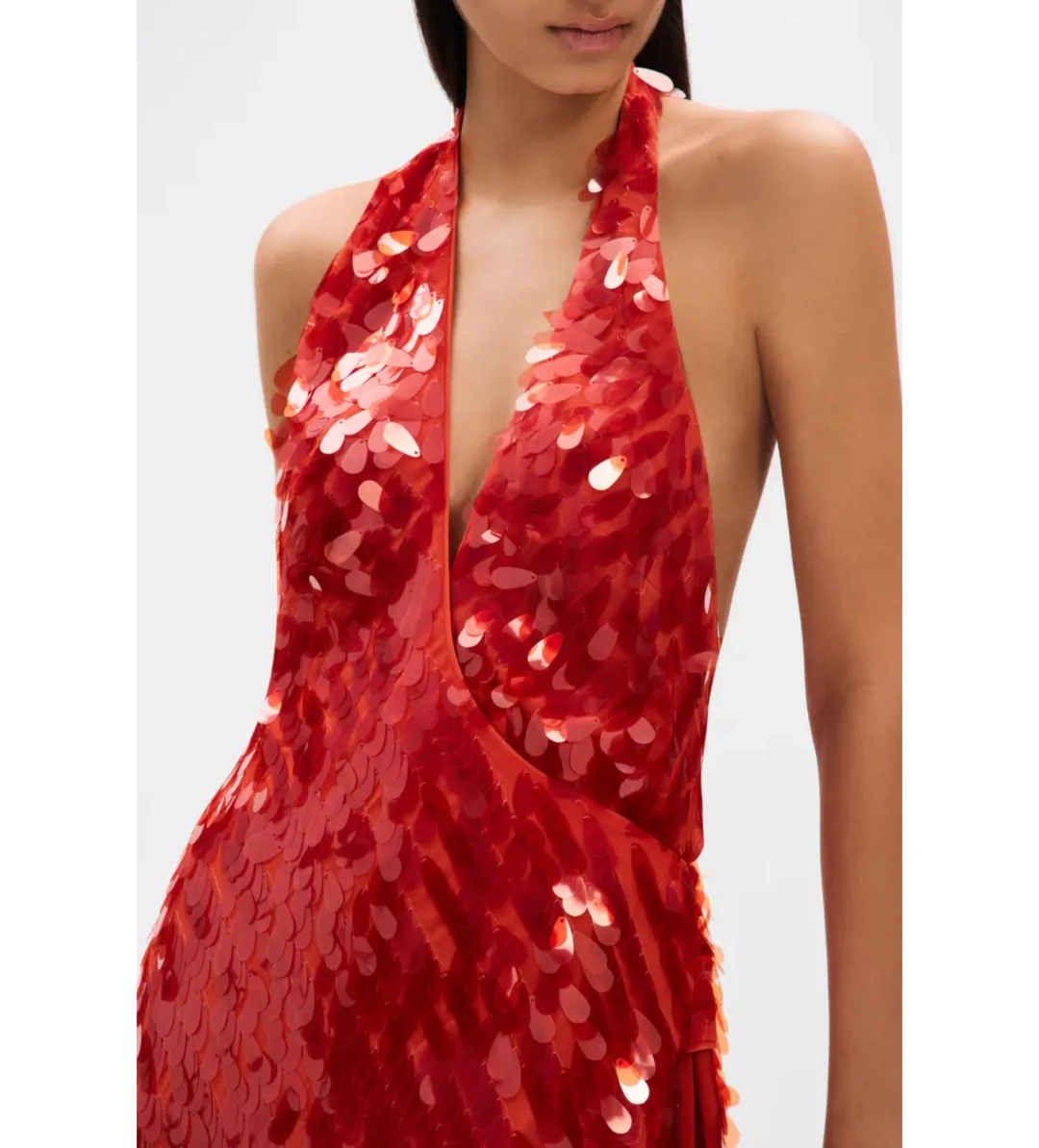 MISHA Sapphire Sequin Mini Dress in Red Size S/AU8 for rent on The Volte - main image