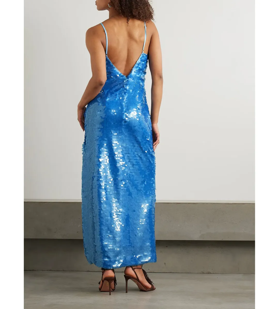 Alemais Stellar Sequin Slip Maxi Dress Exclusive Blue Size 6 for rent on The Volte - main image