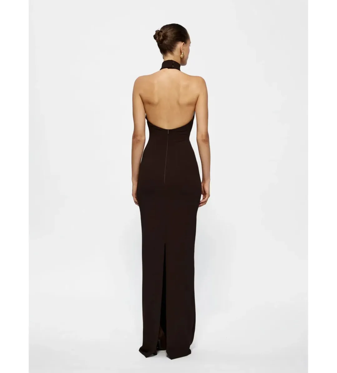 Effie Kats Rhi Gown Coffee Brown Size S/AU 8 for rent on The Volte - main image