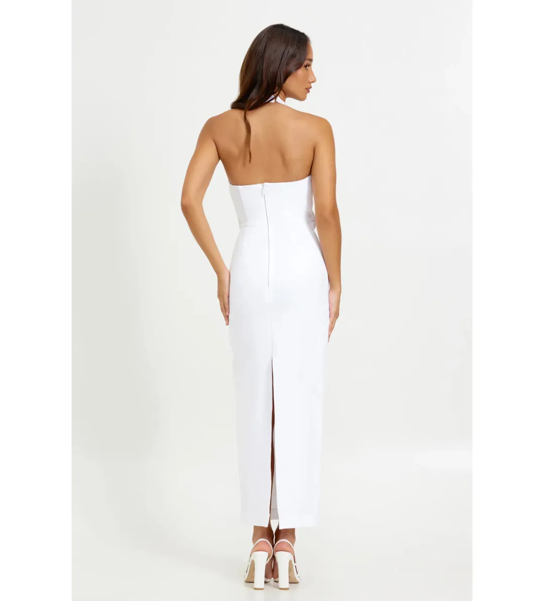 Lexi Pirro Midi Dress in White Size AU 8 for rent on The Volte - main image