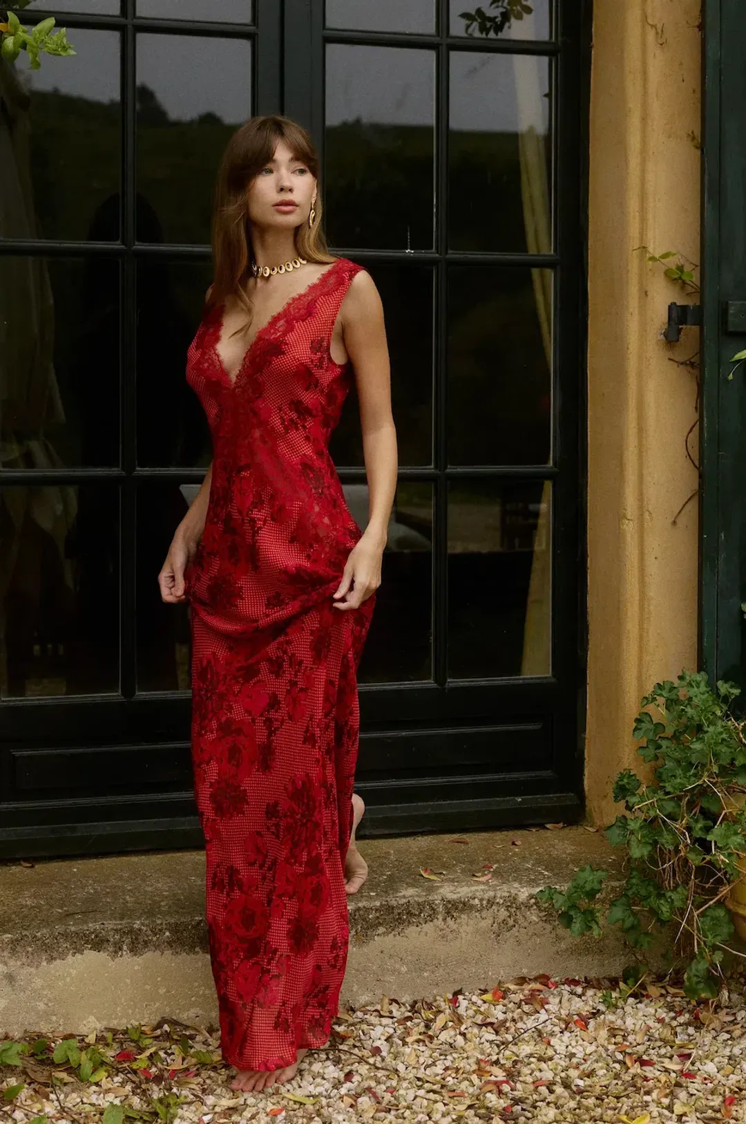 Bydee Juliette Maxi Dress in Rose Size S/AU8 for rent on The Volte - main image