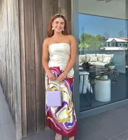 Alemais Luca Corset Midi Dress in Print Size AU10 for rent on The Volte - image 1