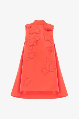 Leo Lin Fallon Appliqué Floral Mini Dress Saffron Size 10 for rent on The Volte - image 1