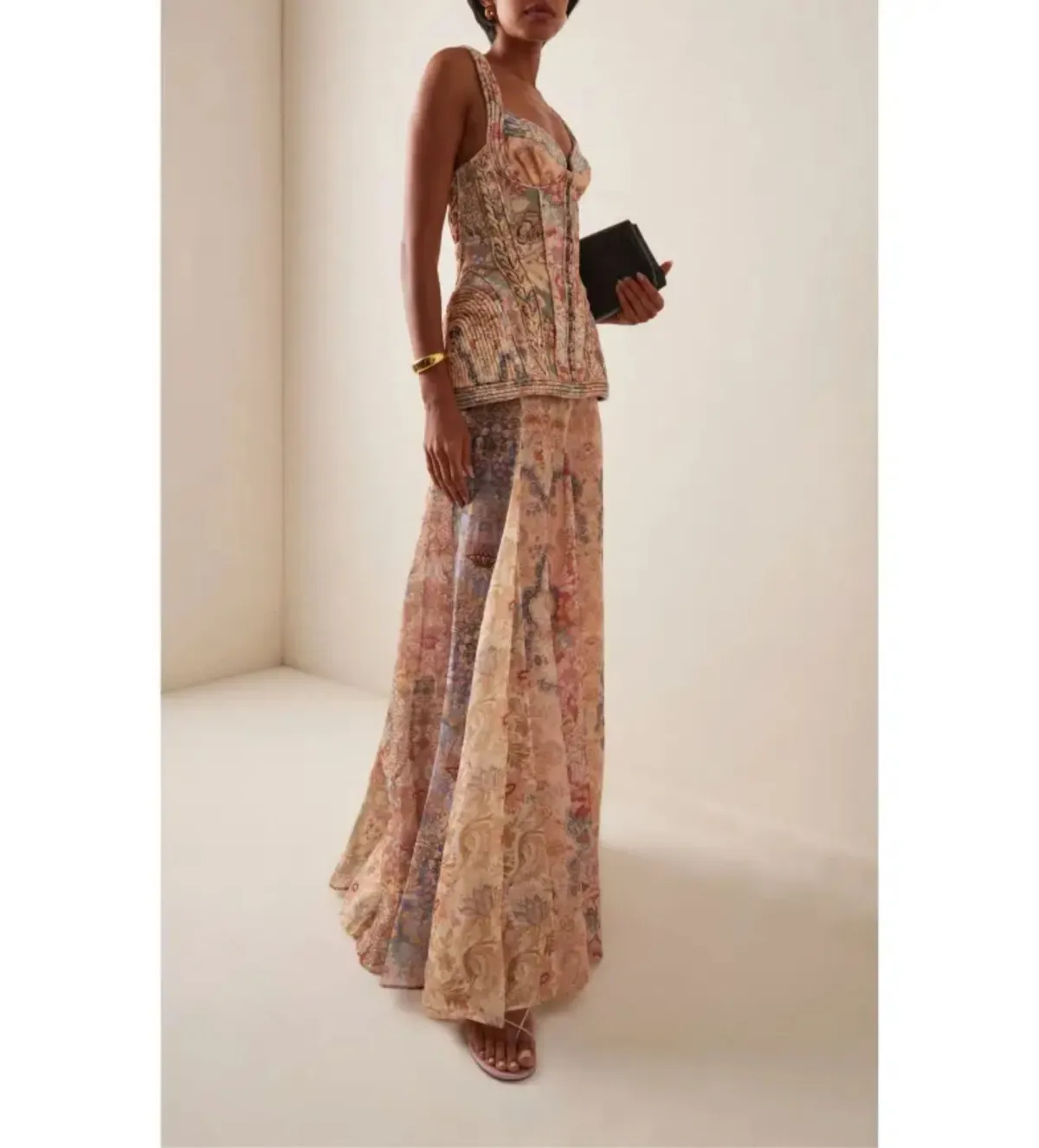 Zimmermann The Rebellion Corded Maxi Dress in Spliced Floral Size 0/Au 8 - Image 2