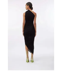 Gauge81 Ira One Shoulder Draped Jersey Dress Black Size AU 6 for rent on The Volte - image 4