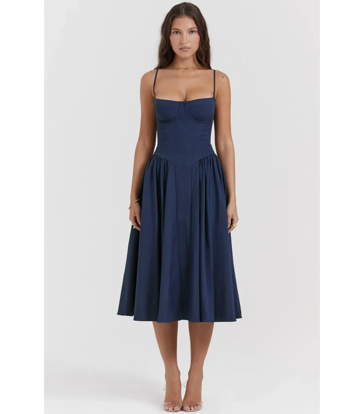 House of CB Samaria Corset Sundress French Navy Size L / AU 12 - Image 1