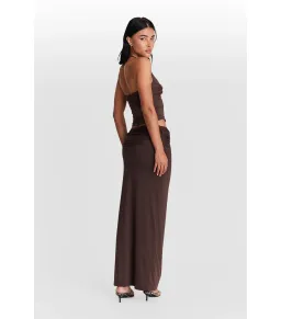 Sasha Therese Mila Skirt and Blair Top Set Chocolate Brown Size AU 4 for rent on The Volte - image 3