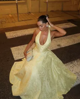 Babyboo Effie Midi Dress in Lemon for rent on The Volte - image 3