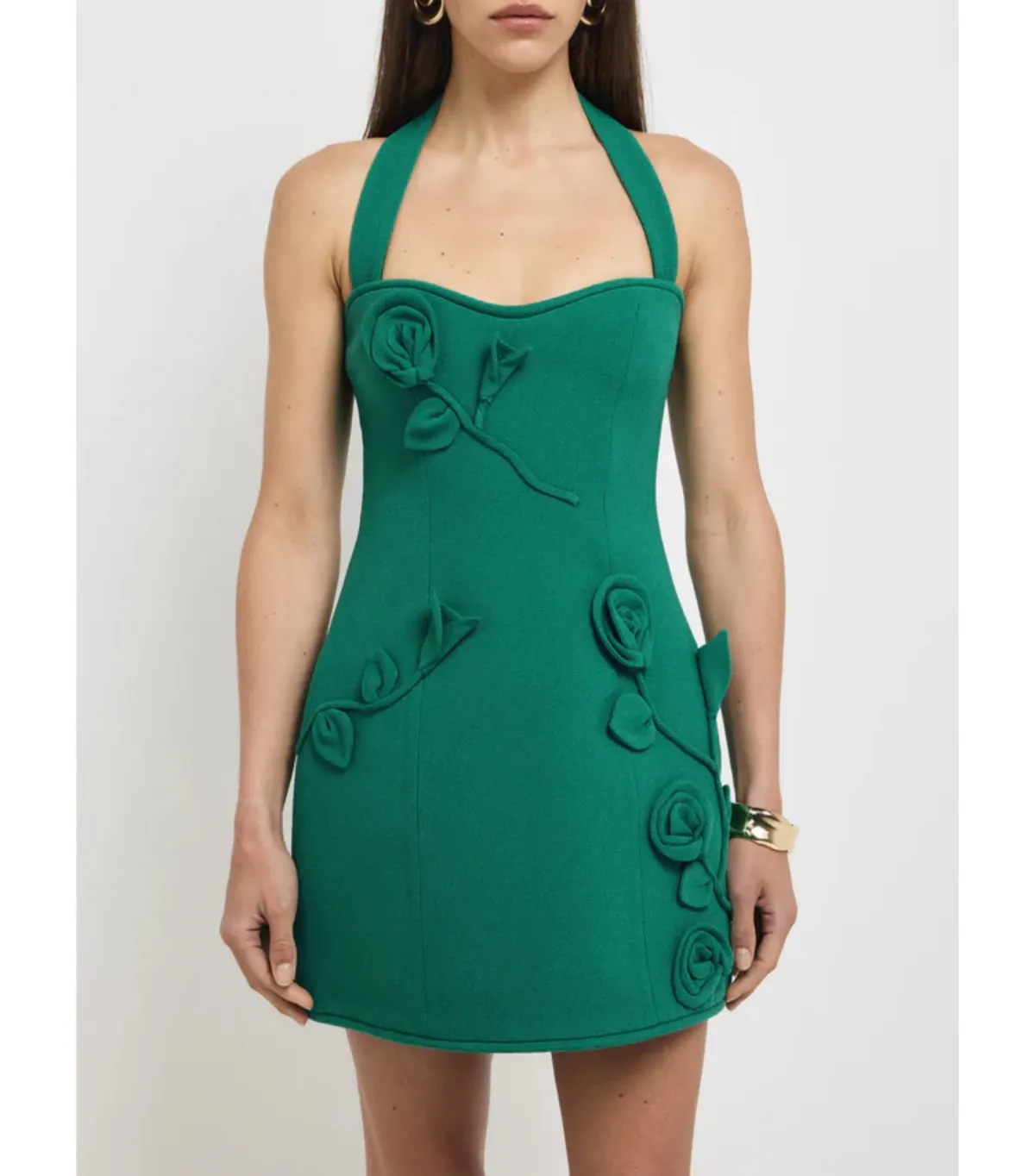 Sheike Maya Mini Dress Jade Green Size 12 - Image 2