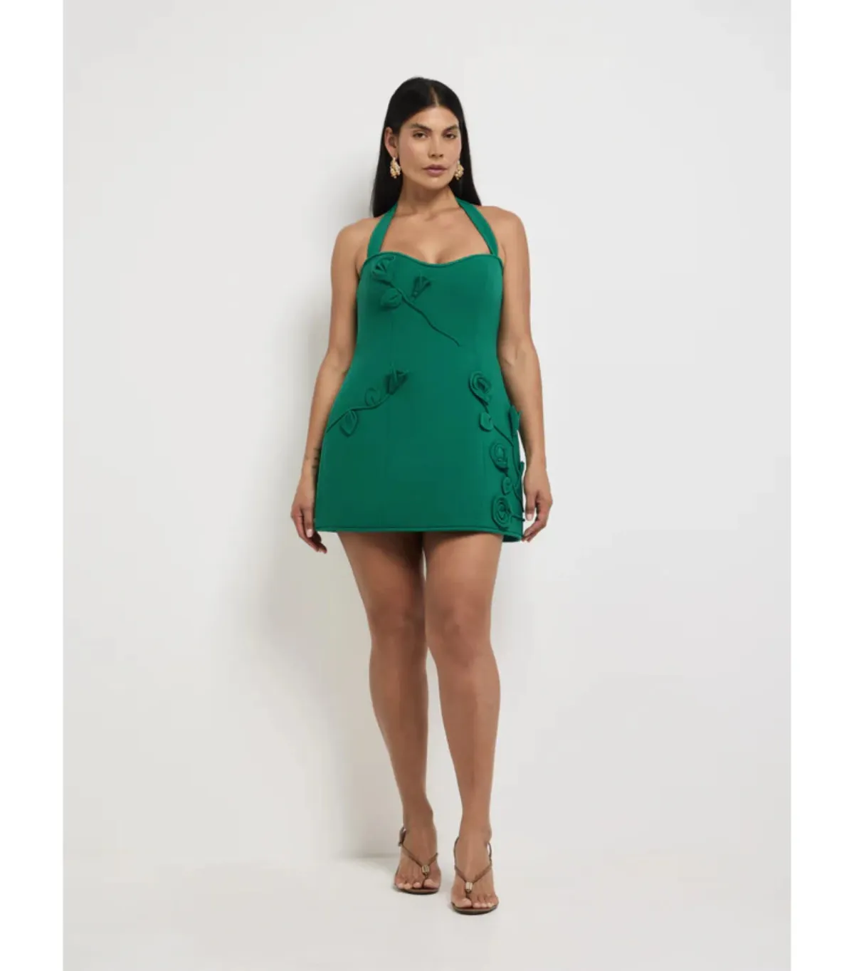 Sheike Maya Mini Dress Jade Green Size 12 - Image 4