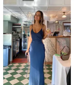 Manning Cartell Tuning in Chains Maxi Dress Navy Size AU 10 for rent on The Volte - image 5
