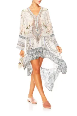 Camilla Breakfast With Silvia Short Dress with High Low Hem Print Size XS for rent on The Volte - image 1