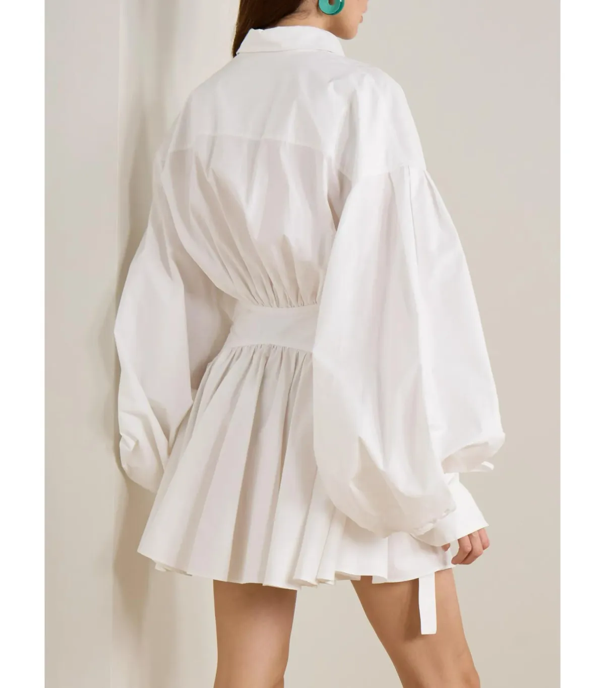Zimmermann Rebellion Poplin Mini Dress in Ivory Size 0 / AU 8 - Image 3