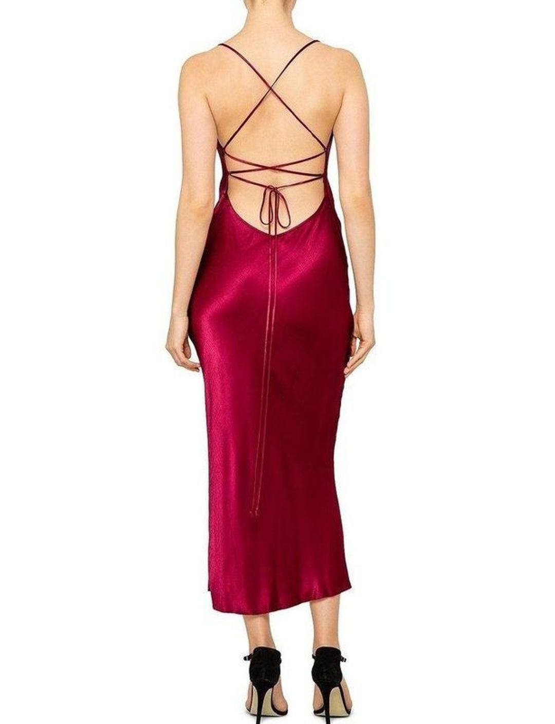 Bec & Bridge Kaia Cowl Midi Dress Plum Size 10 for rent on The Volte - main image