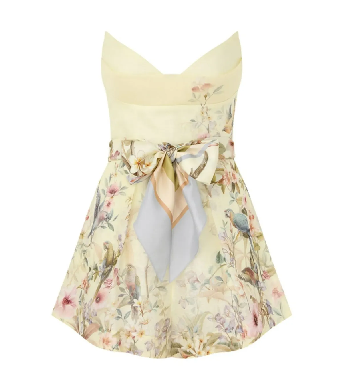 Zimmermann Rebellion Fitted Playsuit Lemon Aviary Size 0 / AU 8 - Image 1