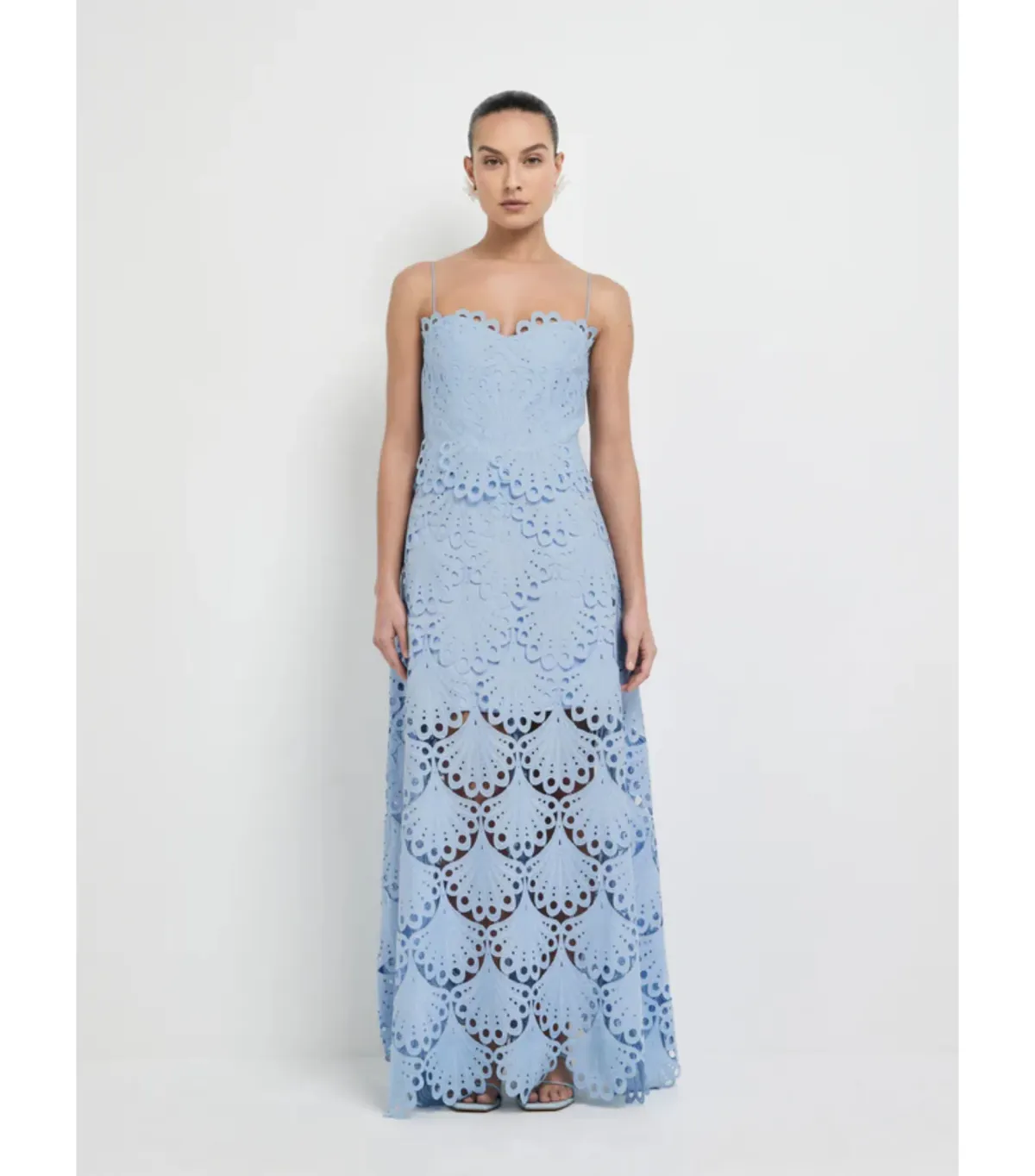 Sheike Ella Lace Maxi Dress Blue Size AU 18 - Image 1