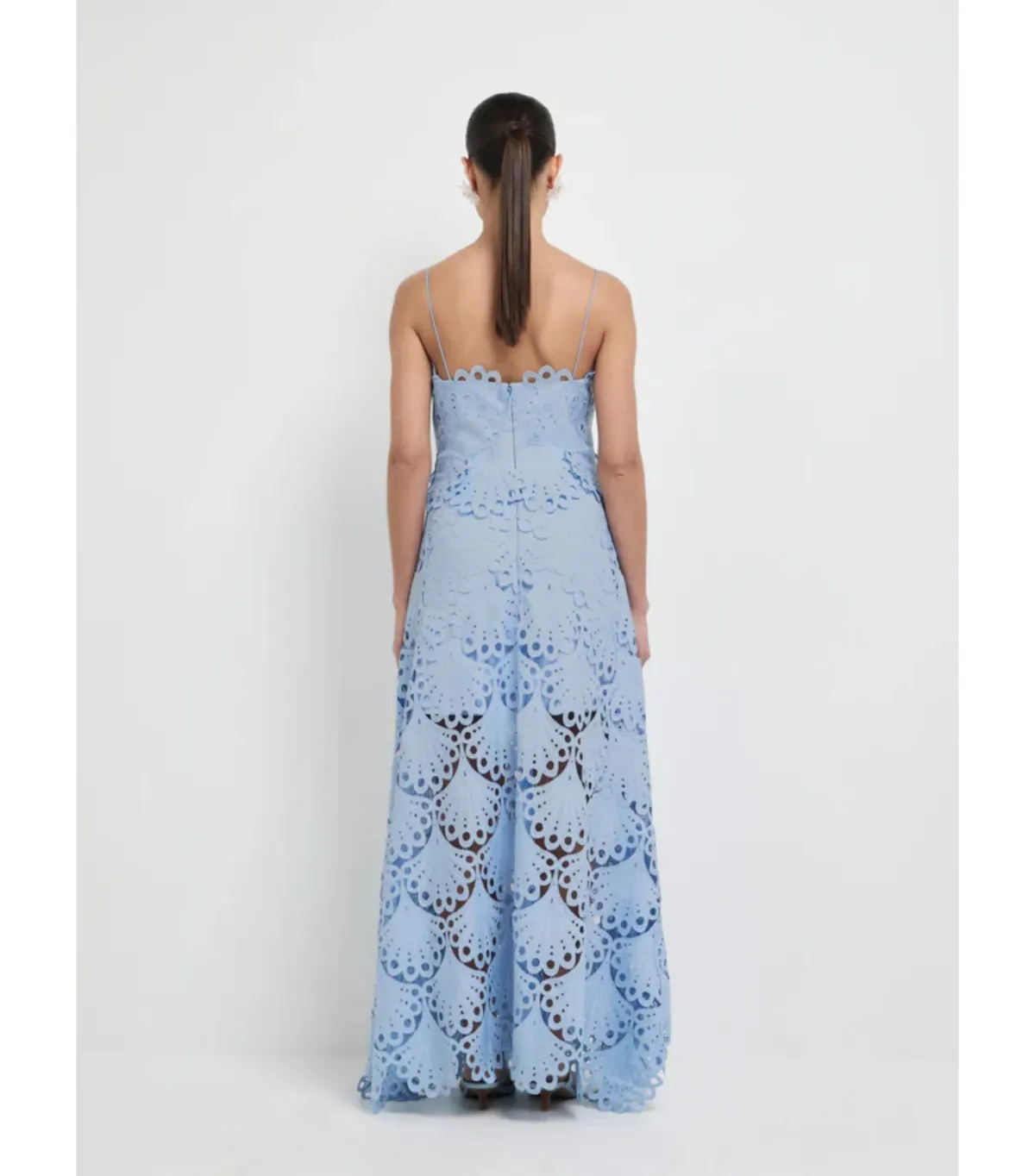 Sheike Ella Lace Maxi Dress Blue Size AU 18 - Image 2