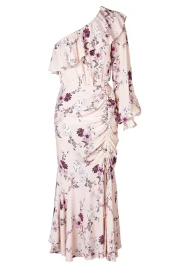 Steele Dahlia One Shoulder Dress Pink Floral Size 6 for rent on The Volte - image 5