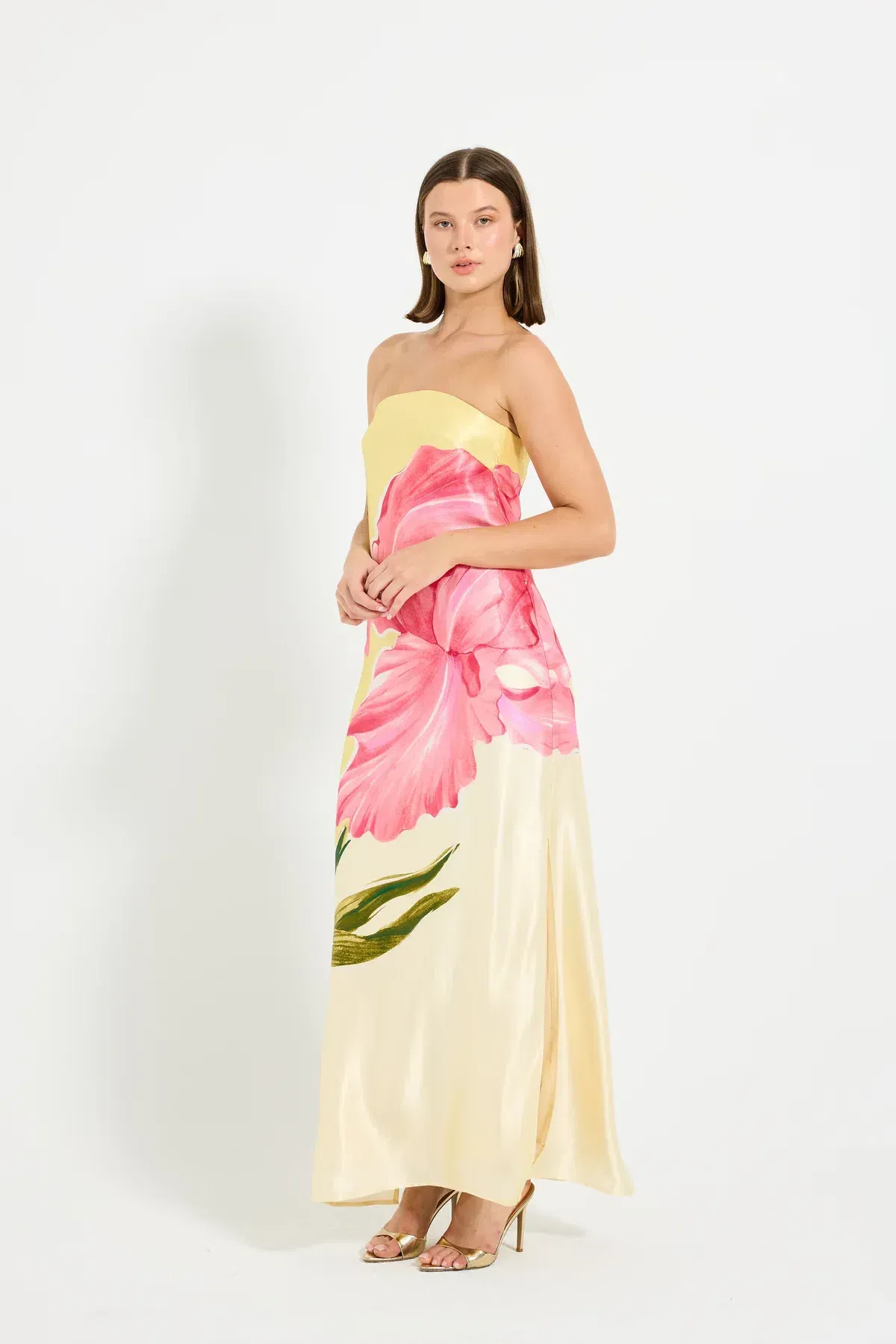 Pasduchas Amelie Column Maxi Dress Floral Size AU 10 - Image 2