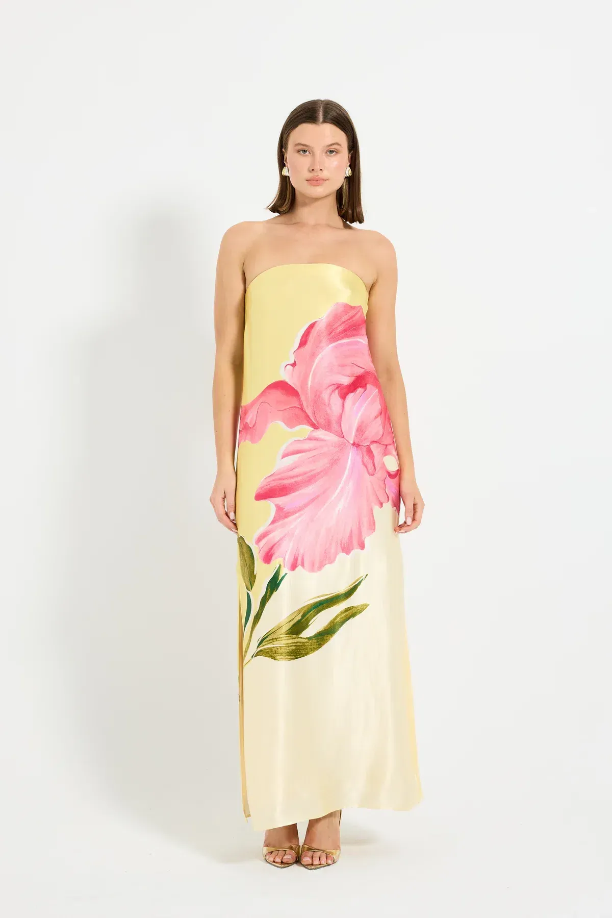 Pasduchas Amelie Column Maxi Dress Floral Size AU 10 - Image 1