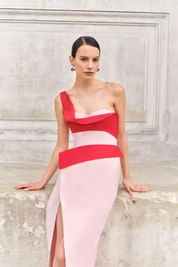 Eliya The Label Cartia Midi Dress Pink Size XL / AU 14 for rent on The Volte - image 2