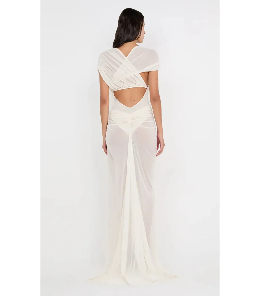 Bec & Bridge Leia Drape Maxi Gown Buttercream Size AU 6 for rent on The Volte - main image