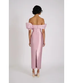 Eliya The Label Annika Midi Dress Mauve Size AU 8 for rent on The Volte - image 3