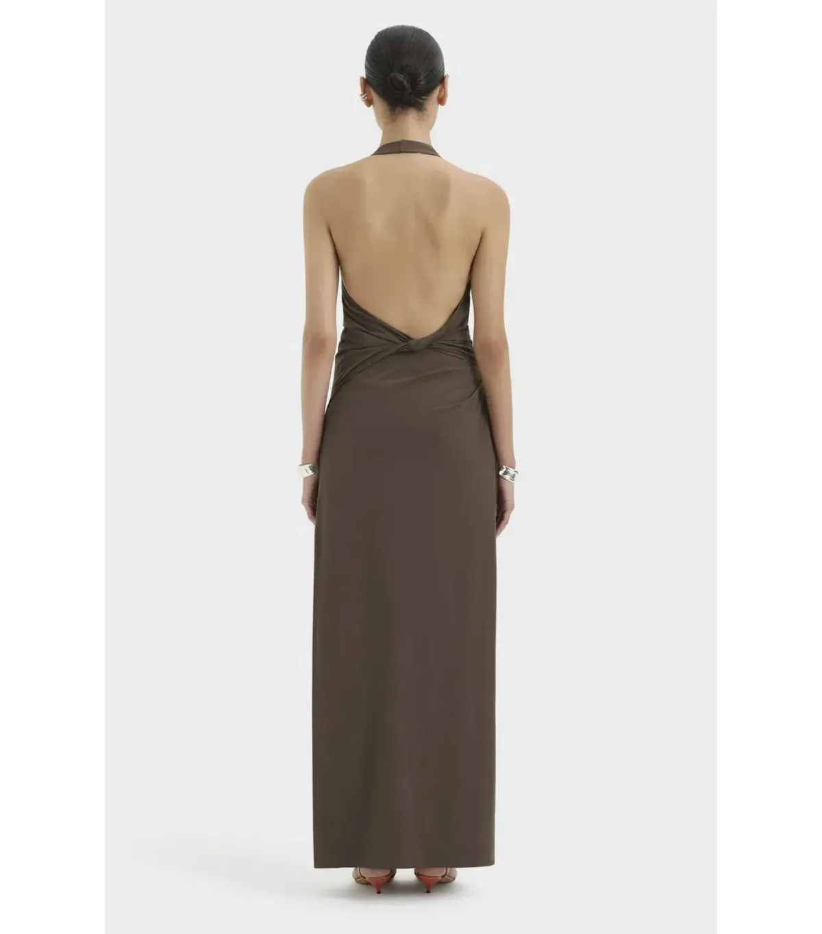 Sir the Label Sol Halter Maxi Gown in Mocha Size 0 / AU 6 - Image 2