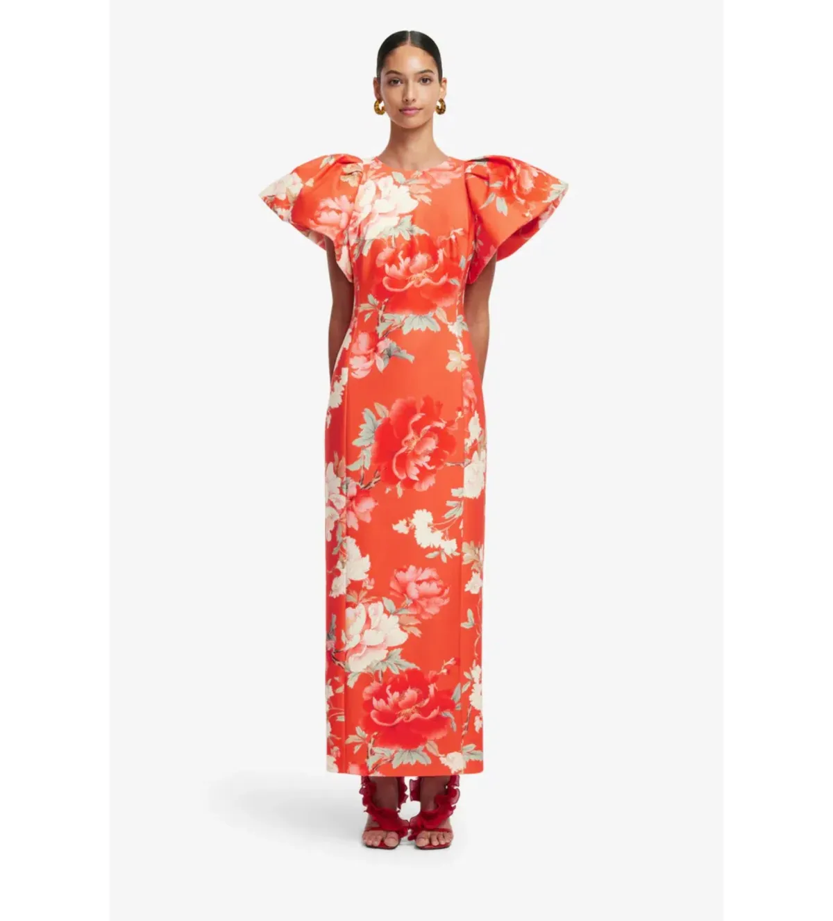 Leo Lin Lucinda Maxi Dress Saffron Peony Print Size 14 - Image 1