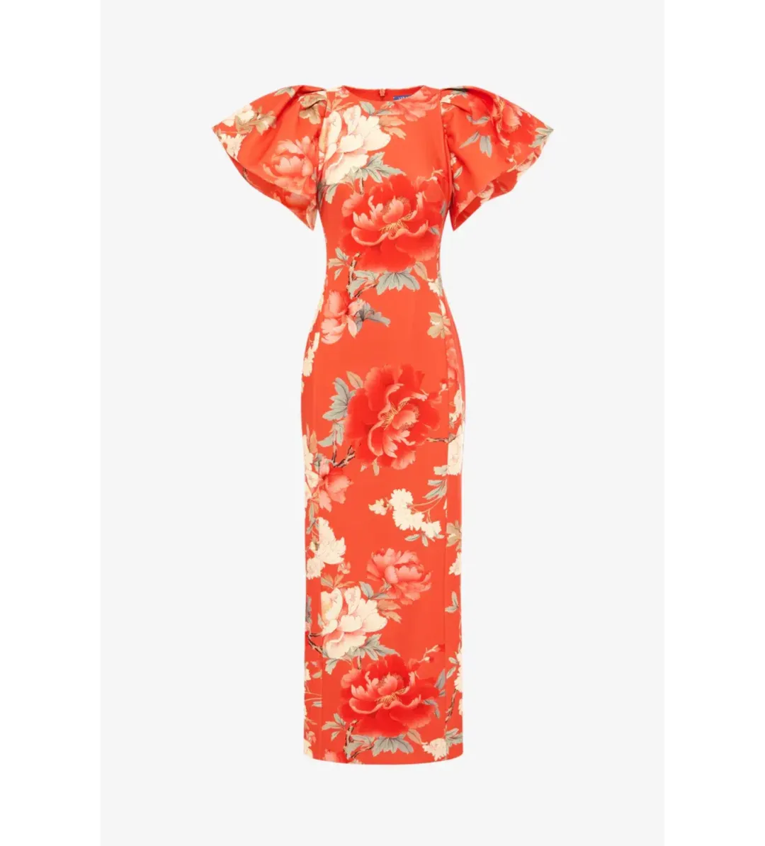 Leo Lin Lucinda Maxi Dress Saffron Peony Print Size 14 for rent on The Volte - main image
