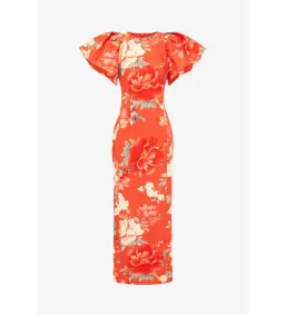 Leo Lin Lucinda Maxi Dress Saffron Peony Print Size 14 for rent on The Volte - image 4