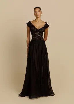 Arcina Ori Arabella Dress Black Maxi Dress Size S/ AU 8 for rent on The Volte - image 2