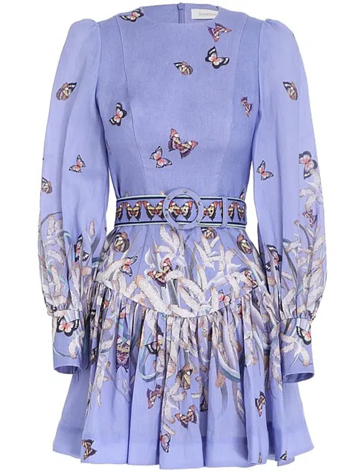 Zimmermann Botanica Belted Mini Dress in Pandanus Size AU 10 - Image 3