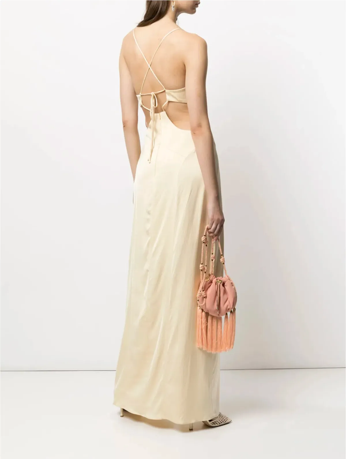 Manning Cartell Facetime Sleeveless Maxi Dress Champagne Yellow Size 6 - Image 2