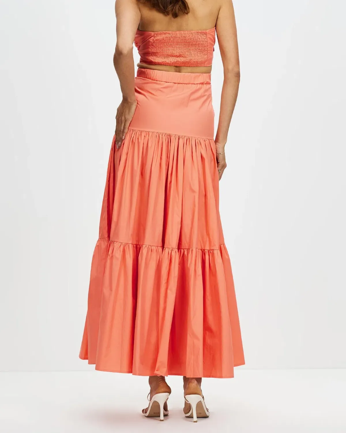Runaway The Label Ayla Strapless Crop Top & Maxi Skirt Set in Sunset Size 8 - Image 3