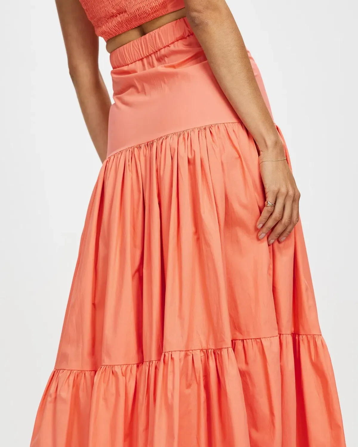 Runaway The Label Ayla Strapless Crop Top & Maxi Skirt Set in Sunset Size 8 - Image 4