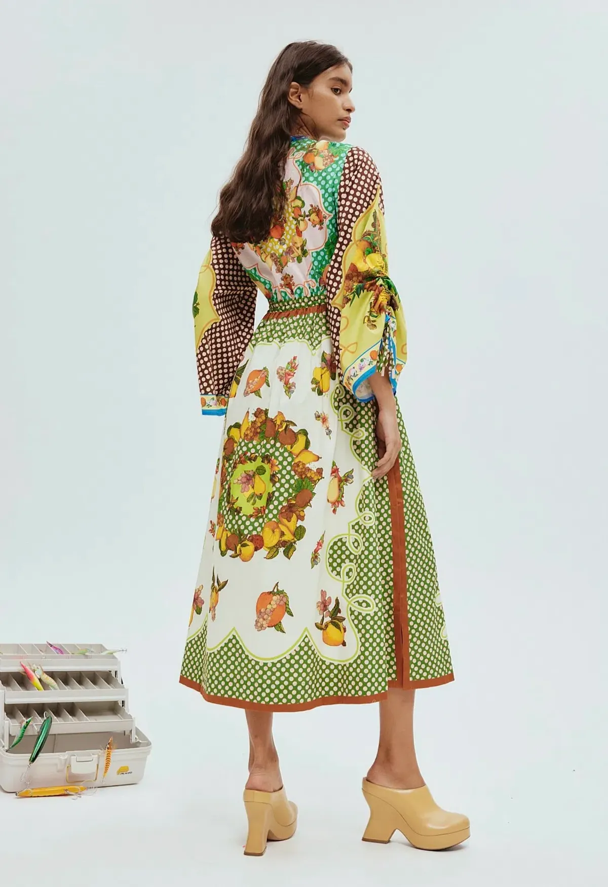 Alémais Lemonis Shirt Midi Dress in Print Size AU10 - Image 2