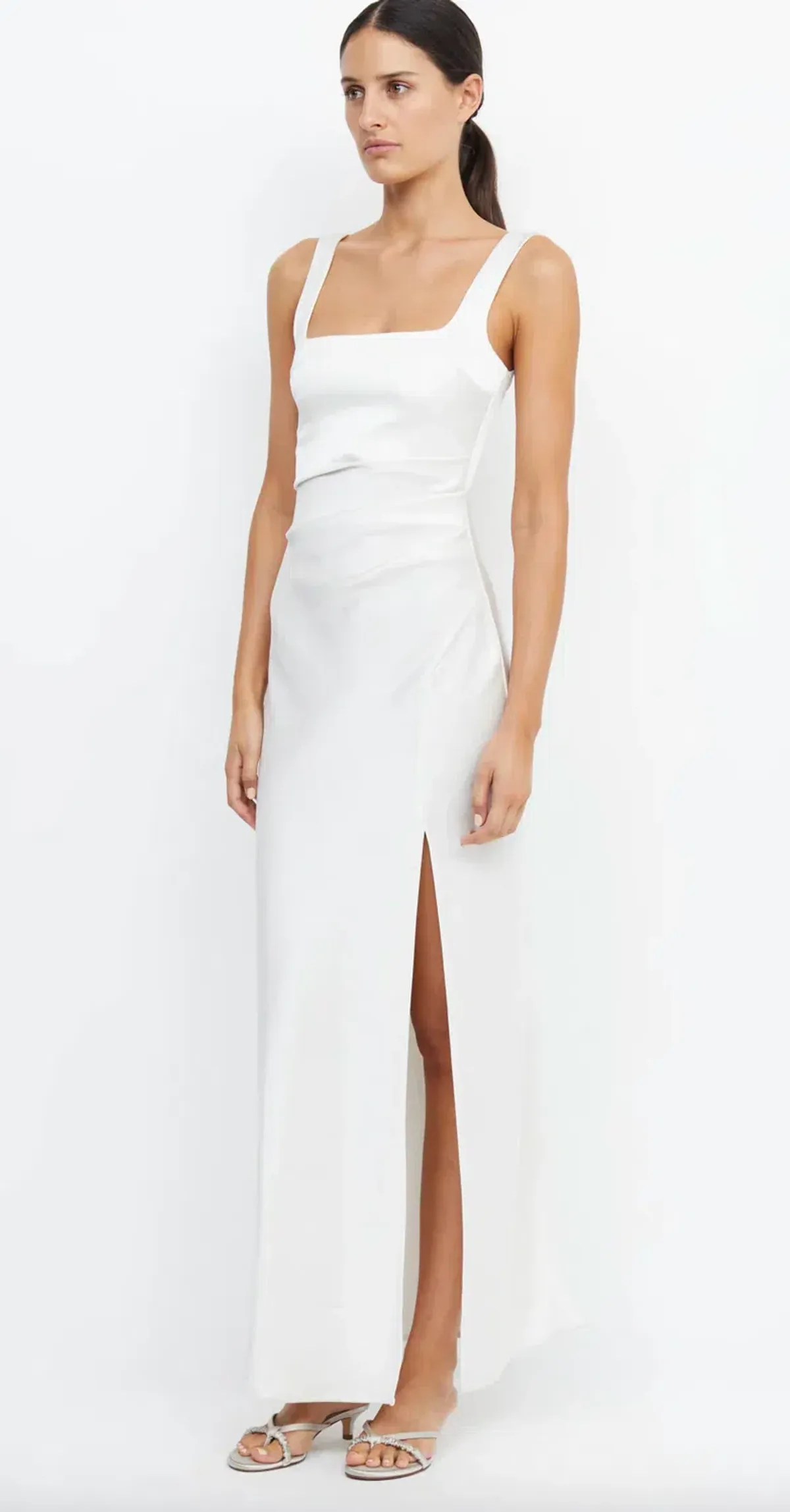 Bec & Bridge The Dreamer Square Neck Dress Ivory Size 10 - Image 3