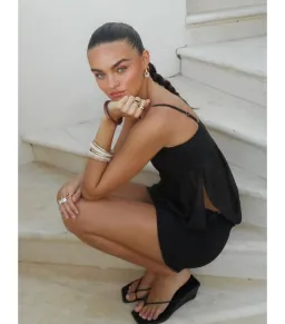 Ance Gria Romeo Mini Dress Black Size 8 for rent on The Volte - image 4