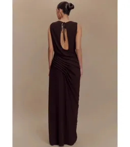 Meshki Oria Maxi Gown in Cacao Brown Size 6 for rent on The Volte - image 5