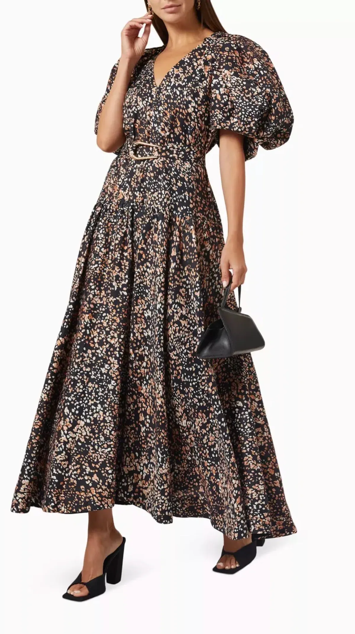 Acler Warner Wild Spot Print Maxi Dress AU8 - Image 1