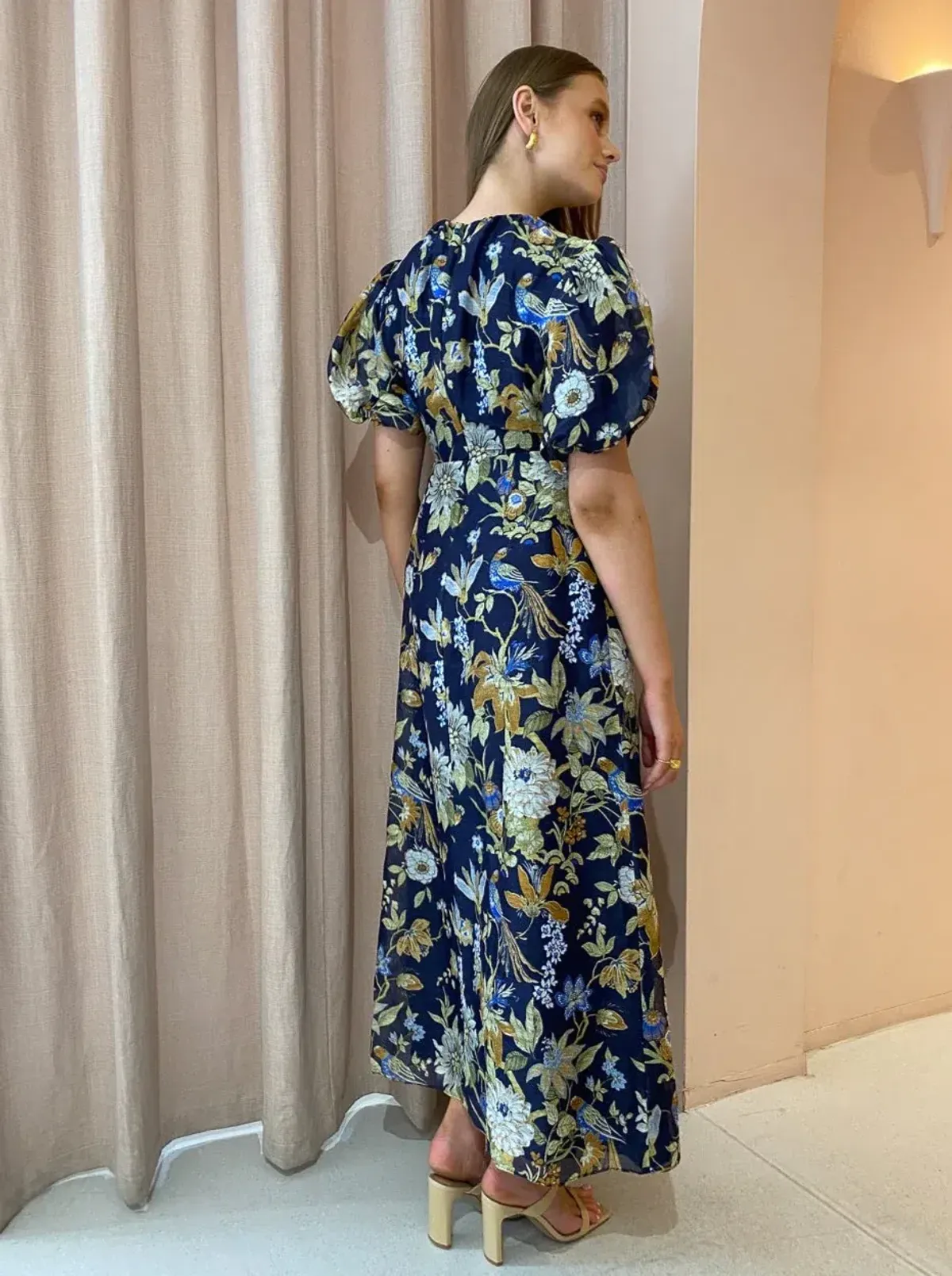 Sir The Label Lilian Puff Sleeve Midi Dress in Delia Print Size 1/AU8 - Image 4