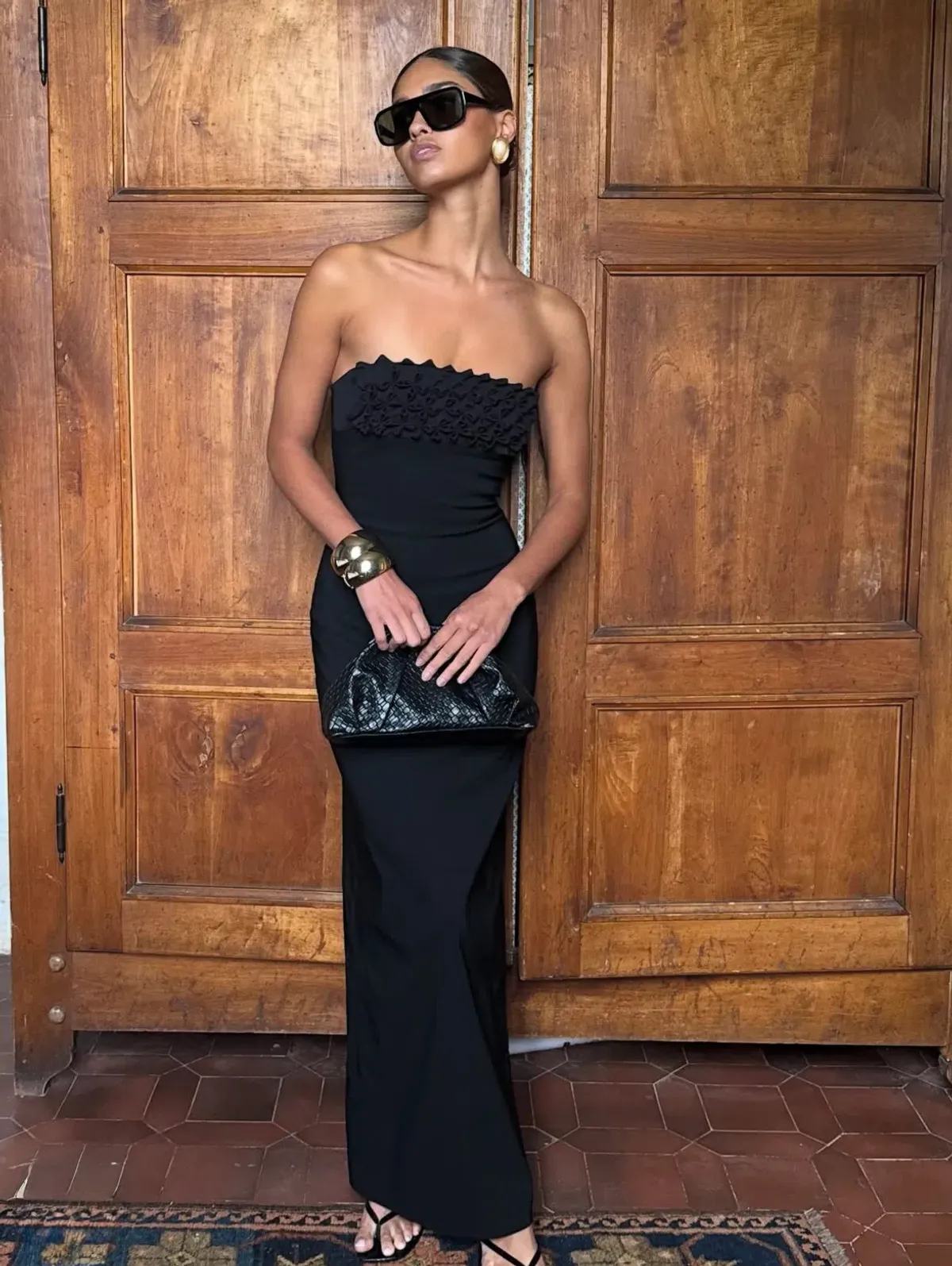 Ance Gria Margo Maxi Dress in Black Size S/AU8 - Image 2