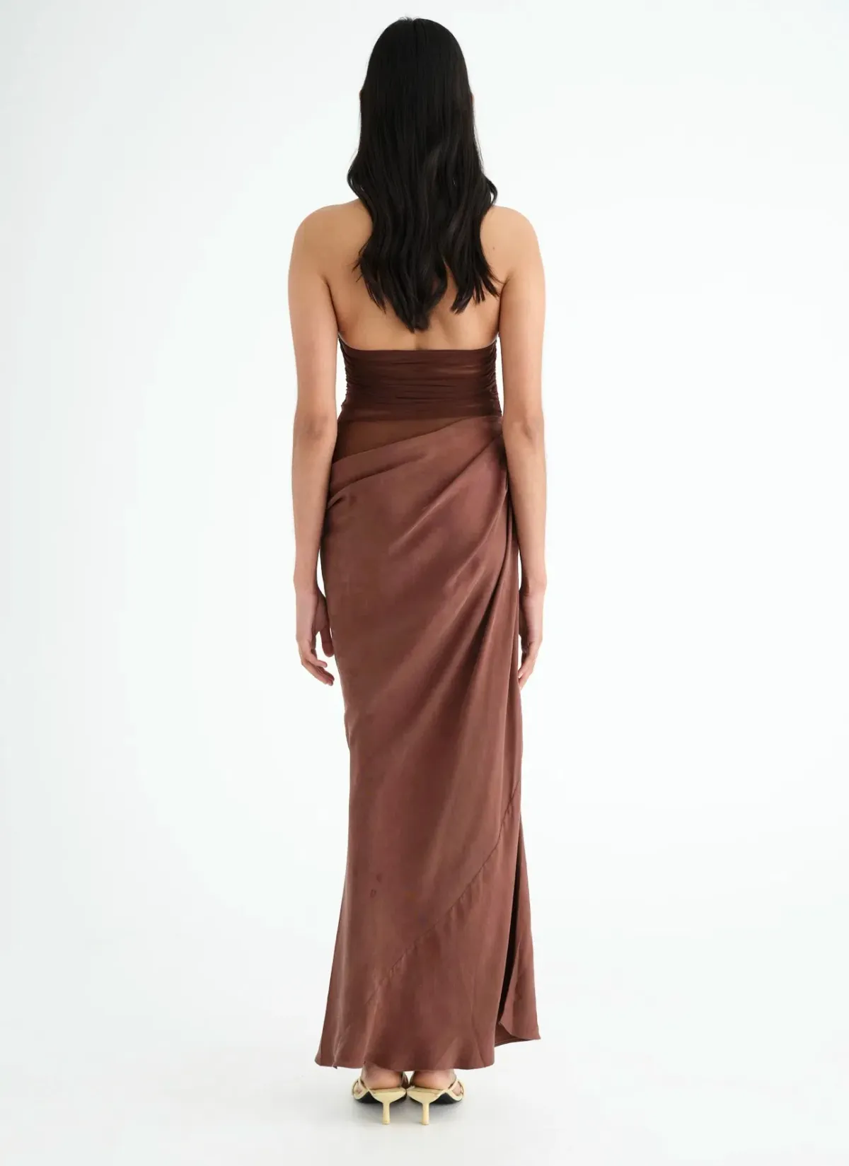 Benni Gina Maxi Dress in Chocolate Size AU12 - Image 2