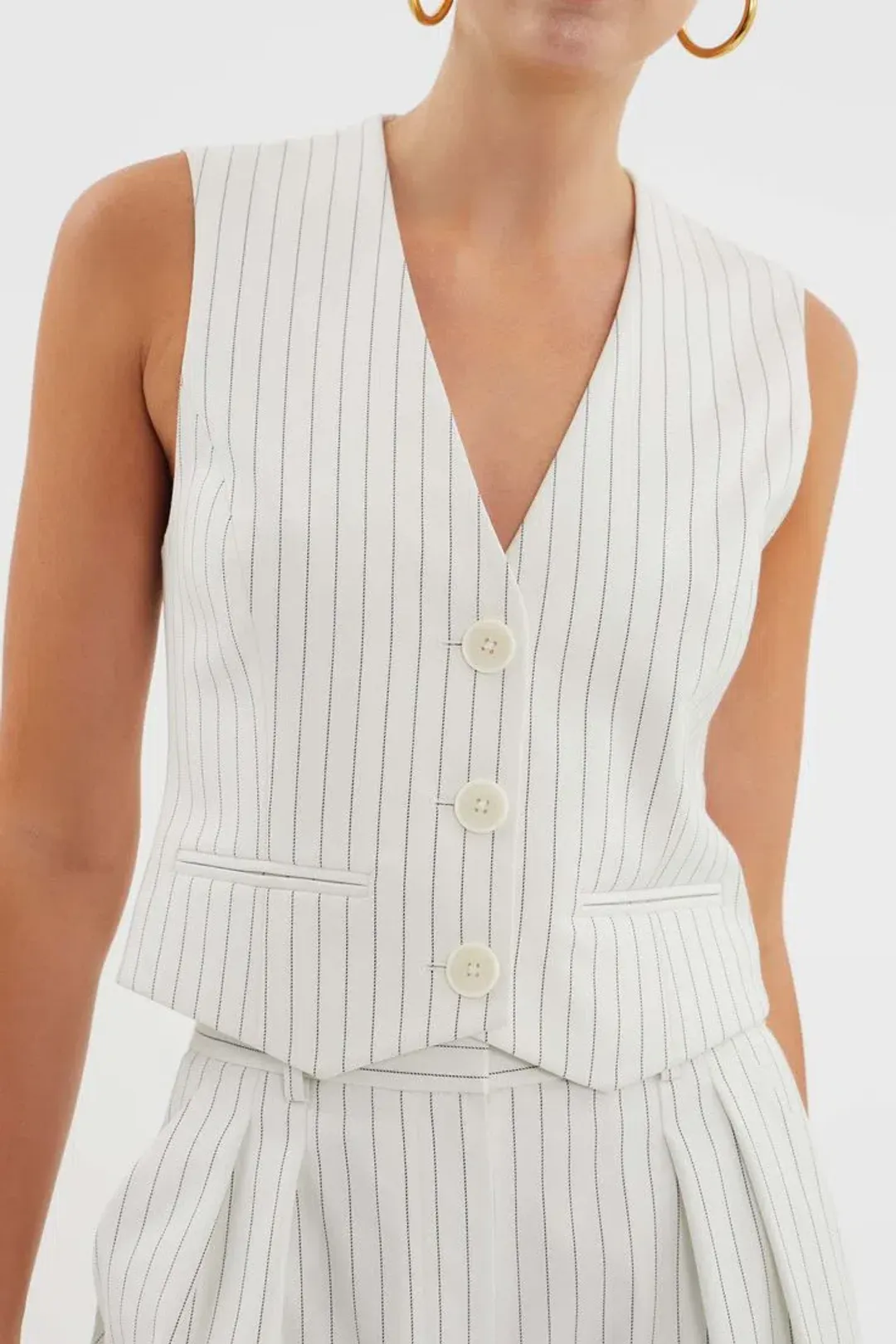 Rebecca Vallance Cedric Pinstriped Suit and Waistcoat Size AU10 for rent on The Volte - main image