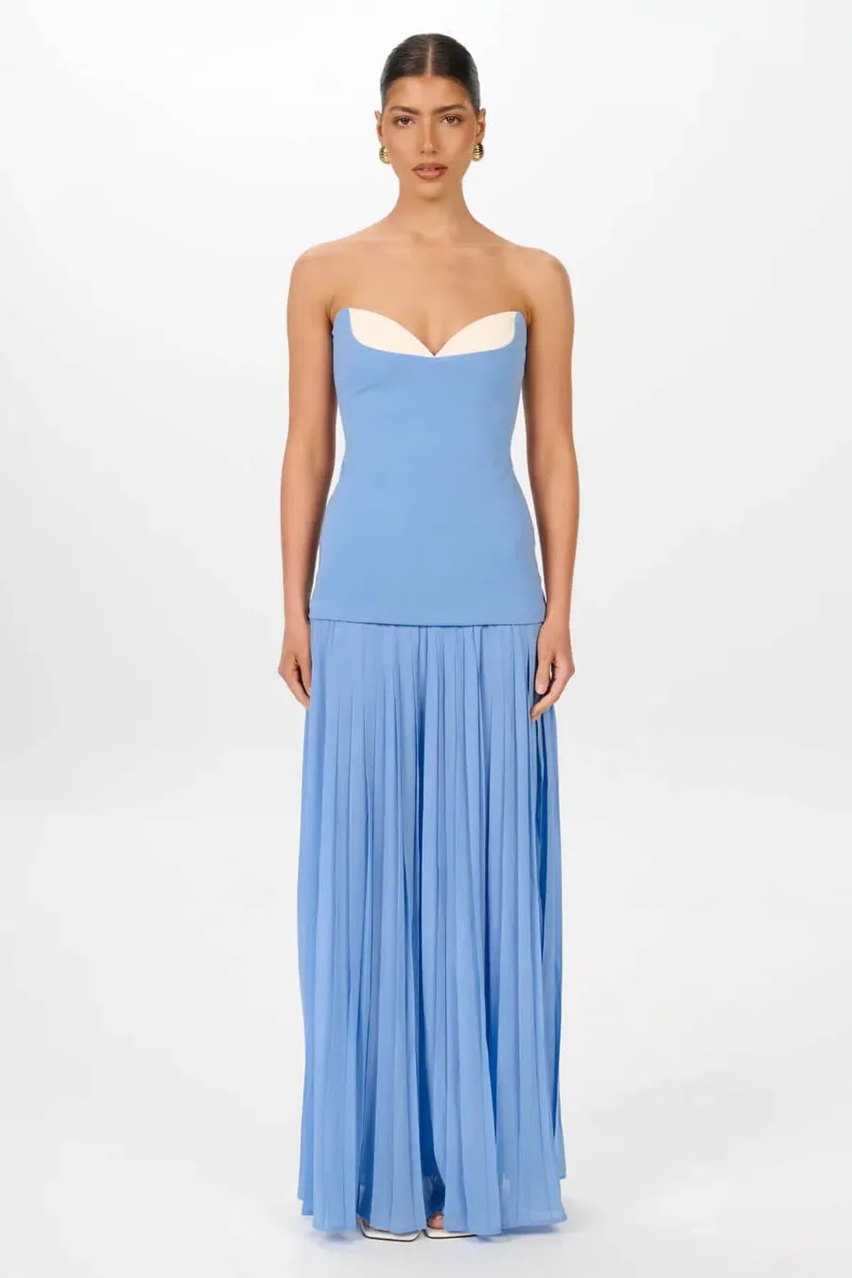 She is OLLÁ Nicolette Maxi Dress in Cornflower Blue Size M / AU 10 - Image 2