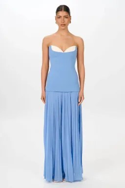 She is OLLÁ Nicolette Maxi Dress in Cornflower Blue Size M / AU 10 for rent on The Volte - image 2