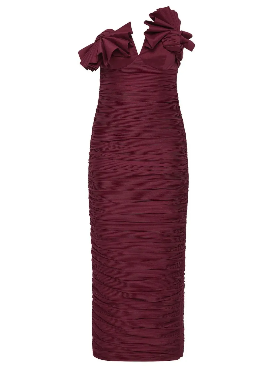 Rachel Gilbert Jensen Midi Dress in Merlot Size 2 / AU 10 for rent on The Volte - main image