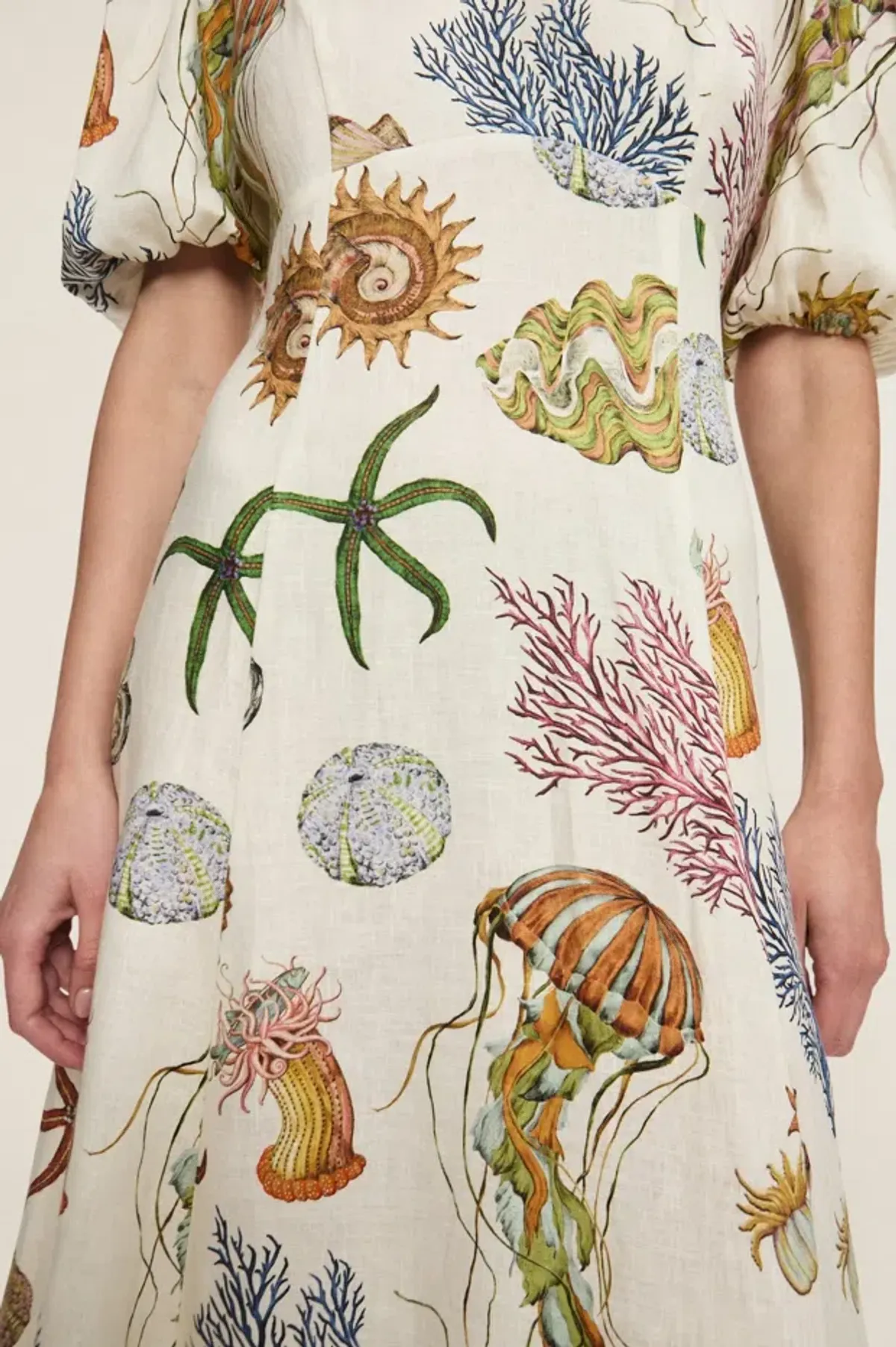 Alemais Sea Midi Dress in Print Size AU8 - Image 4