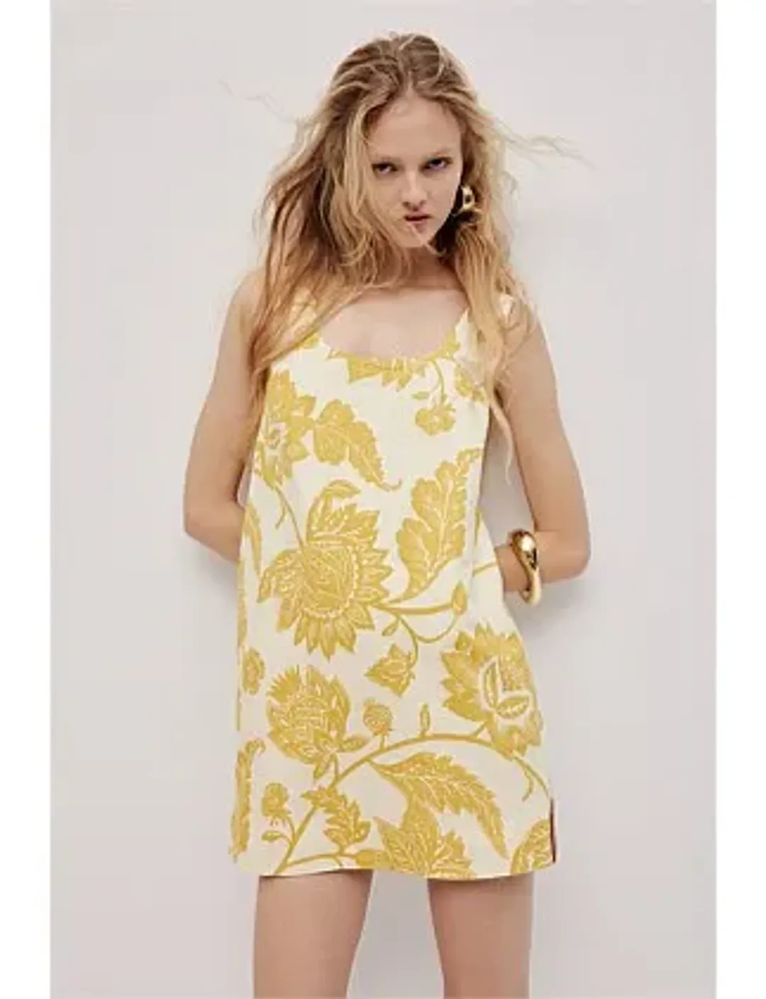 Aje Studio ELARA MINI DRESS Yellow Size 8 for rent on The Volte - main image